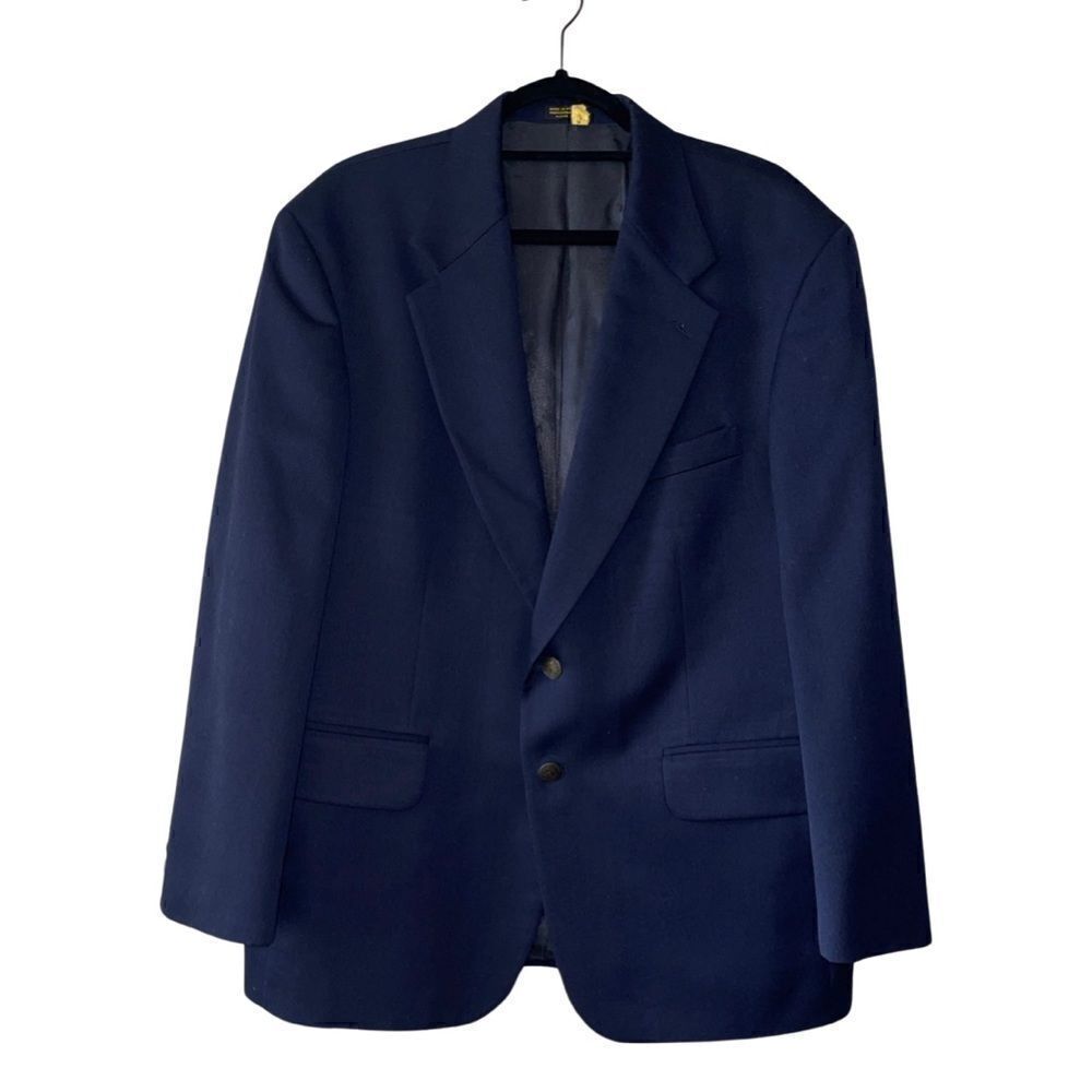 OSCAR DE LA RENTA Navy Blue Blazer Size 44R